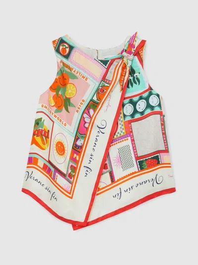 Reiss Kids' Multi 13-14 Yrs Smileyworld | Motif Print Top
