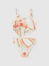 Reiss Kids' Multi 13-14 Yrs Smileyworld Printed Bikini Set In Neutral