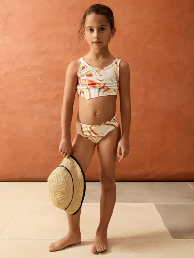 Reiss Kids' Multi 4-9 Yrs Smileyworld Printed Bikini Set In White