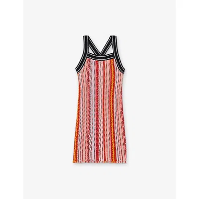 Reiss Kids' Multi Amira Striped Knitted Dress 9