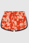Reiss Multi Cotton Graphic-print Quilted Shorts