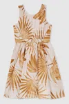 Reiss Multi 9-13 Yrs Cotton Shirred Printed Dress