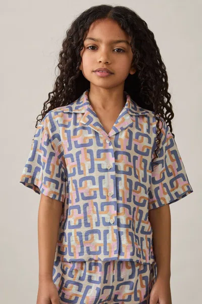 Reiss Multi Geometric Chain Print Shirt