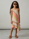 Reiss Multi Holly 4-9 Yrs Stripe-print Handkerchief Dress