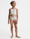 Reiss Multi Lyla Floral Print Ruffle Bikini Set