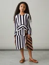 Reiss Multi Nola 4-9 Yrs Stripe-print Handkerchief Dress