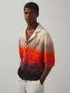 Reiss Multi Pacific Mclaren F1 Team Towelling Logo Shirt In Red