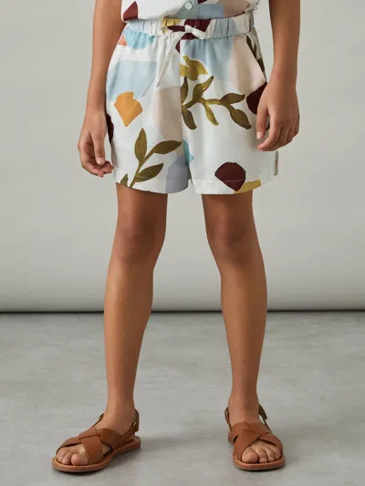 Reiss Multi Printed Drawstring-waist Shorts