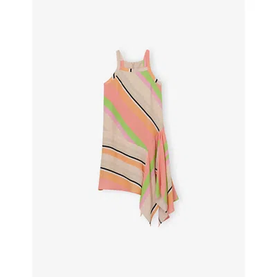 Reiss Kids' Striped Strapless Woven Dress 9-13 In Multi
