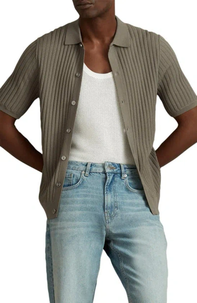 Reiss Sage Textured Knitted Shirt