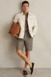 Reiss Mushroom Brown Barges Linen Drawstrings