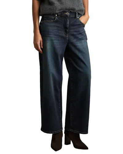 Reiss Myrtle Denim Culotte In Blue