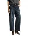 Reiss Womens Myrtle Mid-rise Wide-leg Denim Jeans Dark Blue In Dark Blue