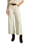 Reiss Petite Myrtle Culotte Trousers In Cream