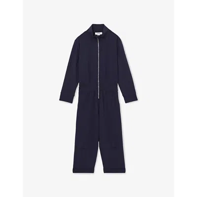 REISS NALA HIGH-COLLAR JERSEY JUMPSUIT 4-9