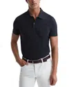 Reiss Mens Blinker Patch-pocket Short-sleeve Stretch-knit Polo Navy Xl In Blue