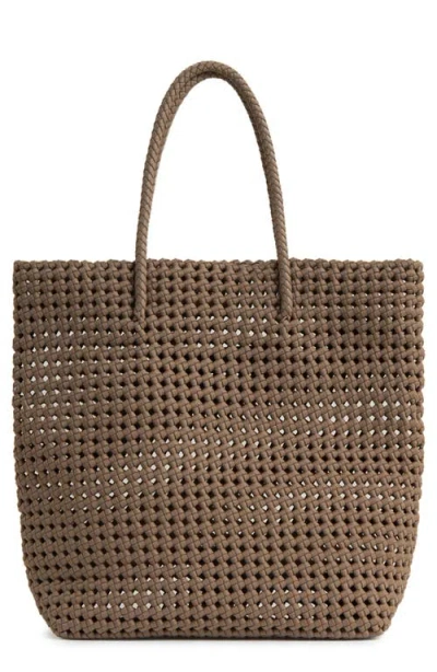 Reiss Nancy Woven Tote In Brown
