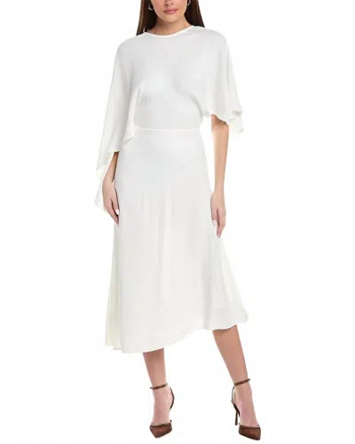 Reiss Naomi Asymmetric Cape Maxi Dress In Ivory In White