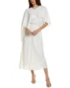 Reiss Naomi Cape Maxi Dress In White
