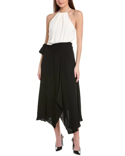Reiss Natalia Color Blocked Midi Dress In White