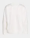 Reiss Natalia Satin Button-back Long-sleeve Top In White