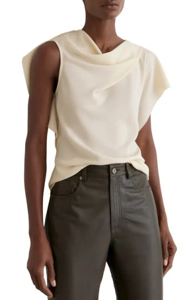 Reiss Natalie Asymmetric T-shirt In White