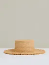 Reiss Natural Straw Boater Hat In Brown
