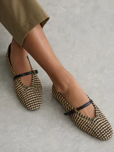 Reiss Davina Mary Jane Flat In Multi