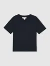 Reiss Black 13-14 Yrs Cotton Crew-neck T-shirt