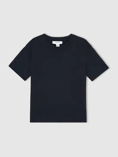 Reiss Navy 13-14 Yrs Cotton Crew-neck T-shirt