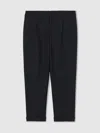 Reiss Navy 13-14 Yrs Relaxed-fit Pleated Tapered Trousers In Blue