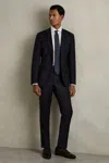 Reiss Modern Slim-fit Suit Trousers Wool In Navy