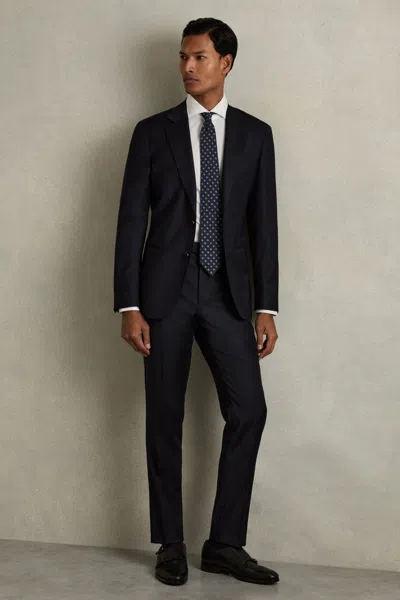 Reiss Modern Slim-fit Suit Trousers Wool In Navy