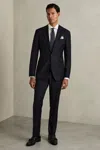 Reiss Navy Slim-fit Single Breasted Wool Suit Jacket