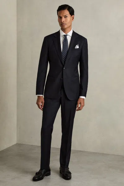 Reiss Navy Slim-fit Single Breasted Wool Suit Jacket