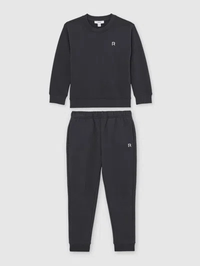 Reiss Navy Avery Top & Joggers Set In Blue