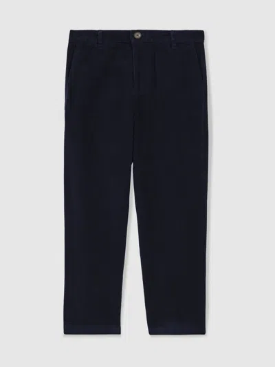 Reiss Navy Banburgh Trousers In Blue