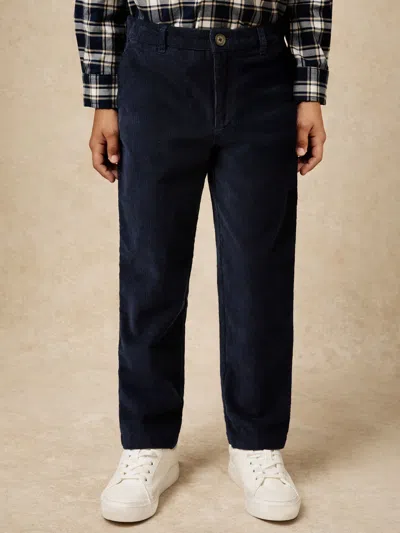 Reiss Navy Banburgh Trousers In Blue