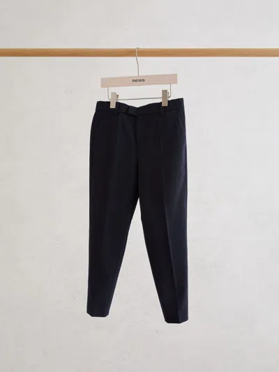 Reiss Babies'  Navy Belmont T 9-13 Yrs Slim-fit Trousers With Wool In Blue