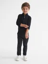 Reiss Navy Blackhall 3-9 Yrs Quarter Zip Merino Wool Jumper