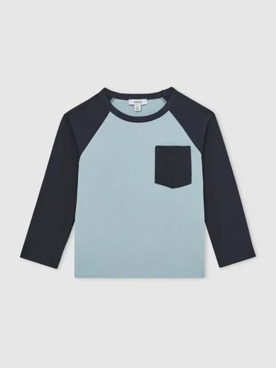Reiss Navy Blue 13-14 Yrs Colourblock T-shirt