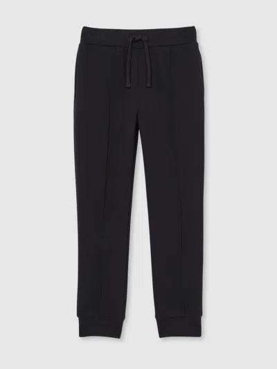 Reiss Navy Blue Interlock Drawstring Joggers