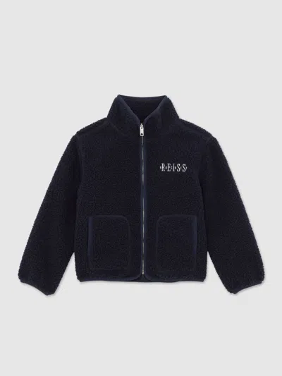 Reiss Navy Blue Jacket In Black