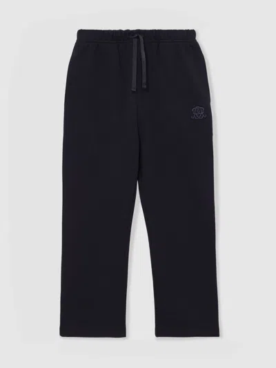 Reiss Navy Blue Joggers In Black