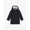 Reiss Osmund Hooded Wool-blend Duffle Coat In Black