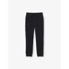 Reiss Navy Blue Premier Drawstring-waist Stretch-jersey Jogging Bottoms 3-9 In Black
