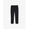 Reiss Navy Blue Premier Drawstring-waist Stretch-jersey Jogging Bottoms 9-13 In Black