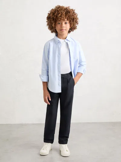 Reiss Kids'  Navy Brighton 3-9 Yrs Slim-fit Pleated Trouser In Blue