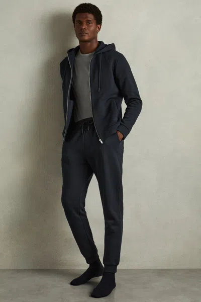 Reiss Navy Callum Cotton-blend Jersey Joggers