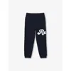 Reiss Navy Clayton Script-logo Cotton-blend Jogging Bottoms 9-13 In Navy